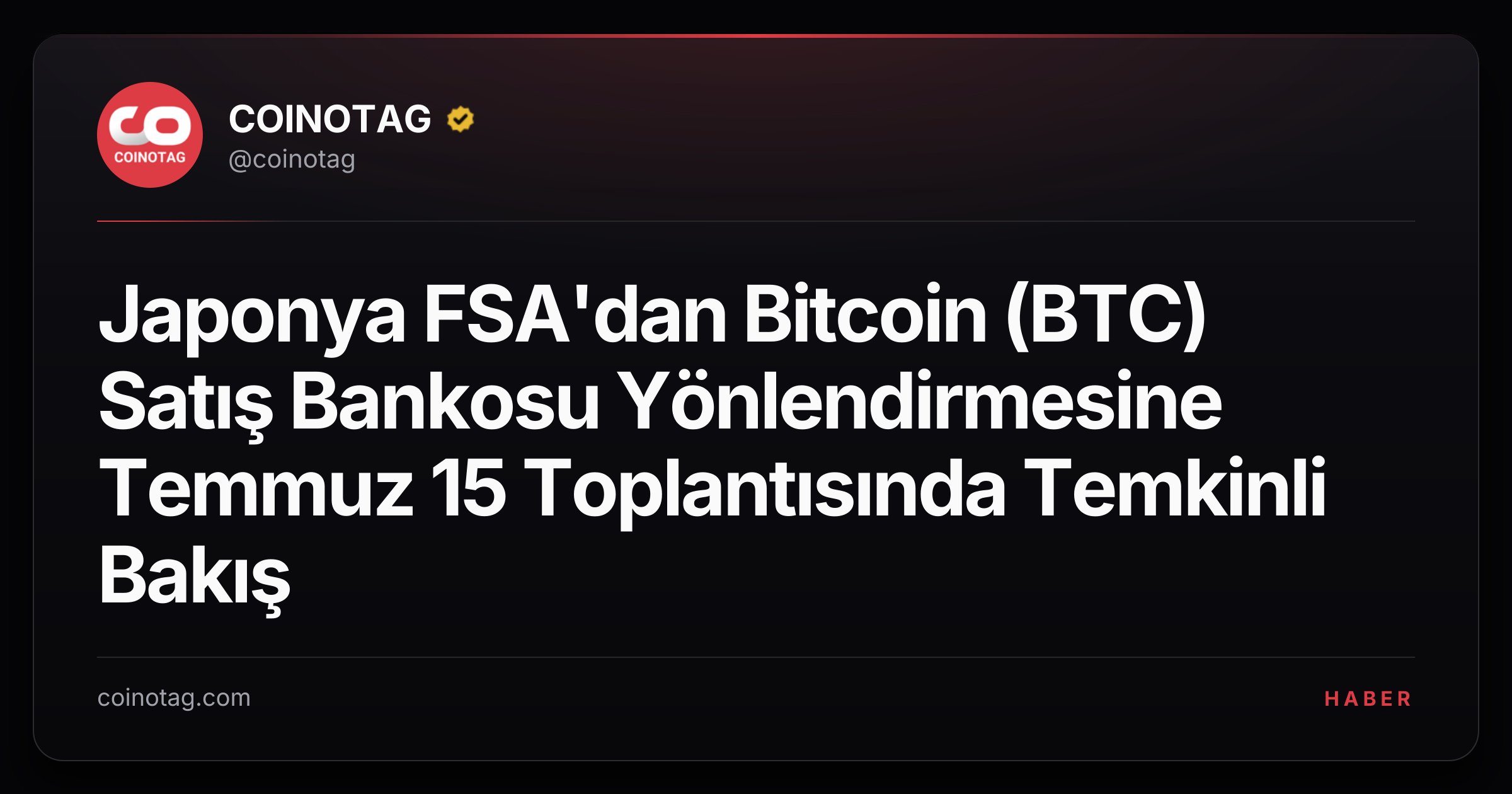 Japonya FSA'dan Bitcoin (BTC) Satış Bankosu Yönlendirmesine Temmuz 15 Toplantısında Temkinli Bakış