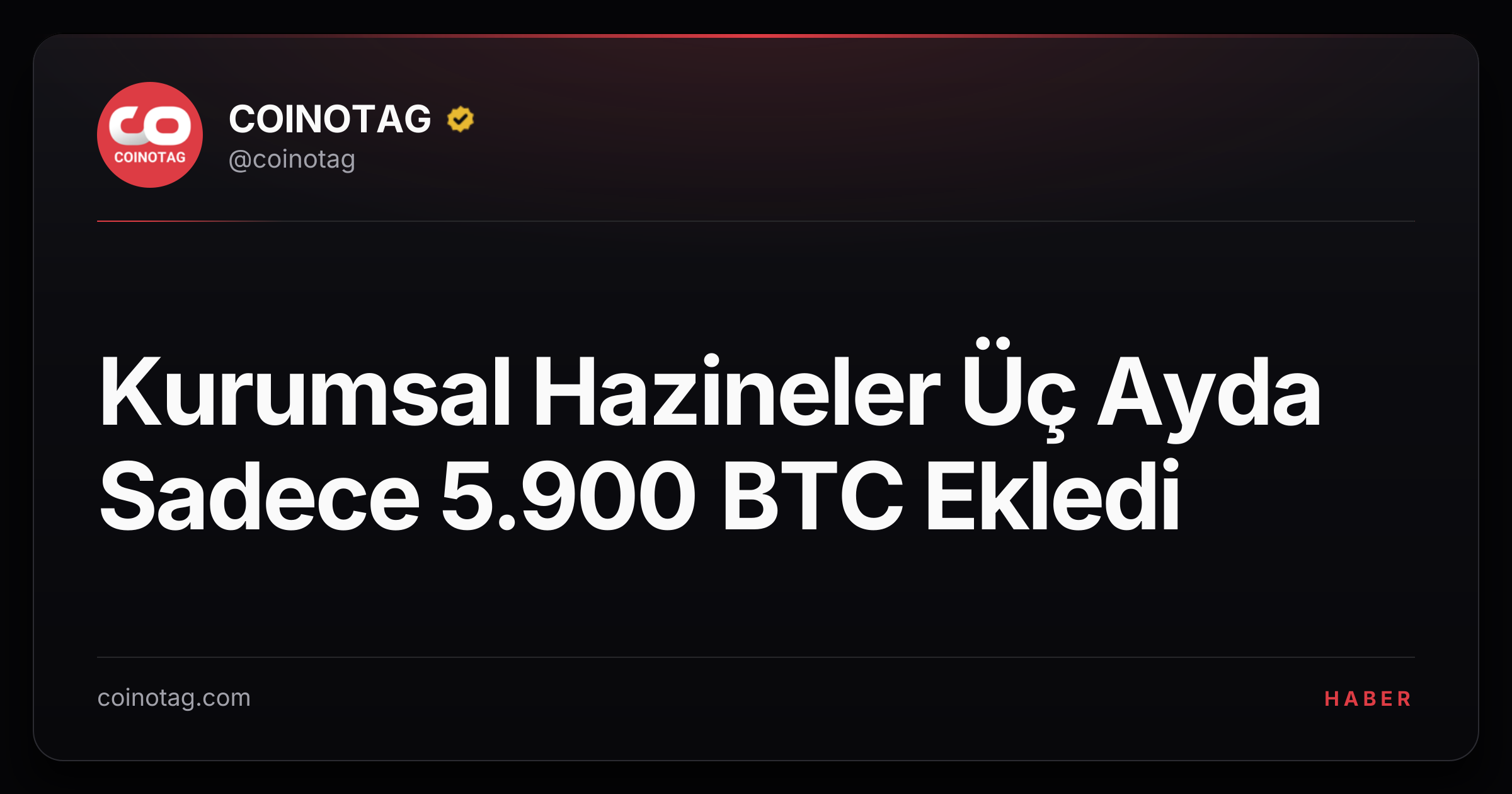Kurumsal Hazineler Üç Ayda Sadece 5.900 BTC Ekledi