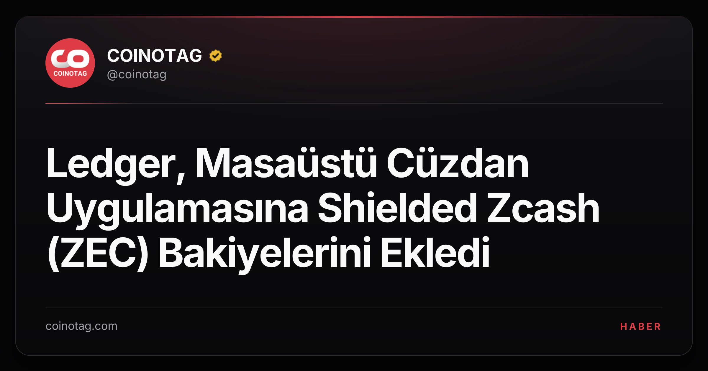 Ledger, Masaüstü Cüzdan Uygulamasına Shielded Zcash (ZEC) Bakiyelerini Ekledi