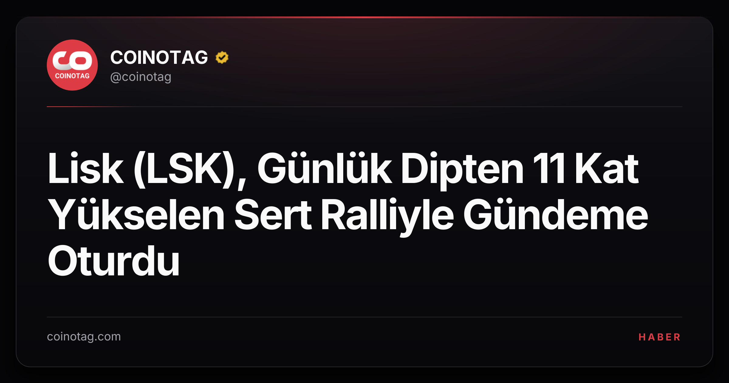 Lisk (LSK), Günlük Dipten 11 Kat Yükselen Sert Ralliyle Gündeme Oturdu