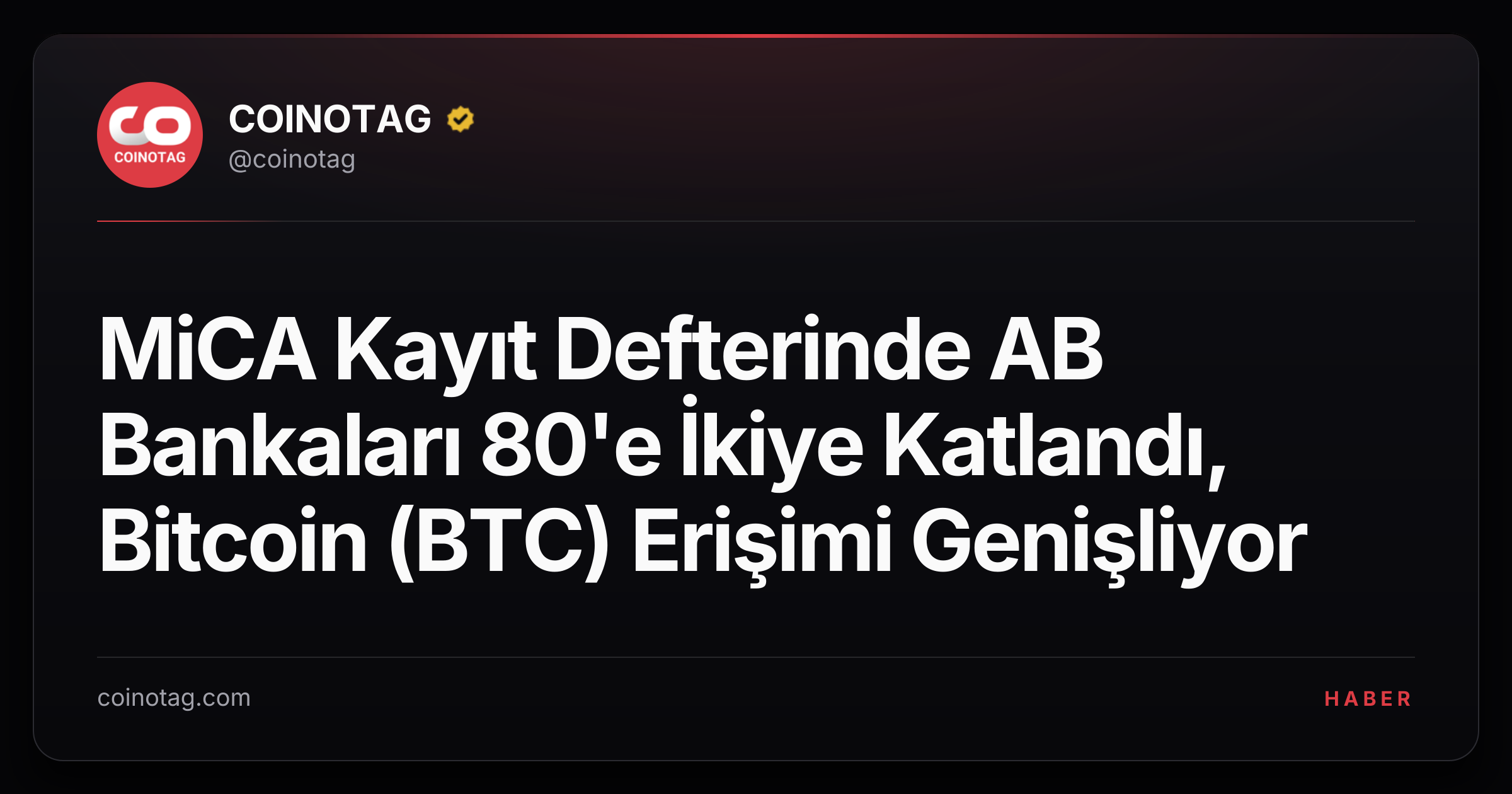 MiCA Kayıt Defterinde AB Bankaları 80'e İkiye Katlandı, Bitcoin (BTC) Erişimi Genişliyor