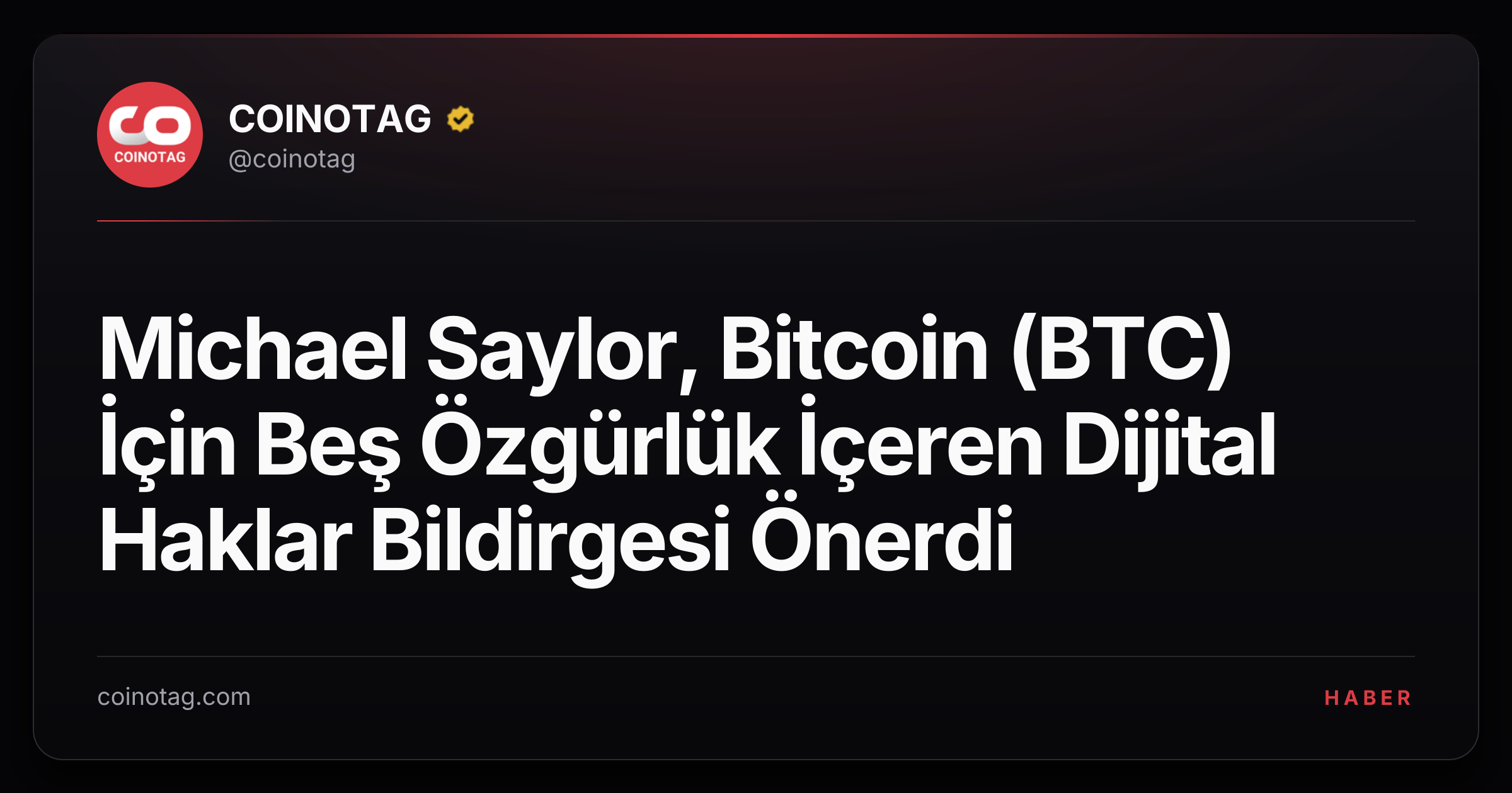 Michael Saylor, Bitcoin (BTC) İçin Beş Özgürlük İçeren Dijital Haklar Bildirgesi Önerdi