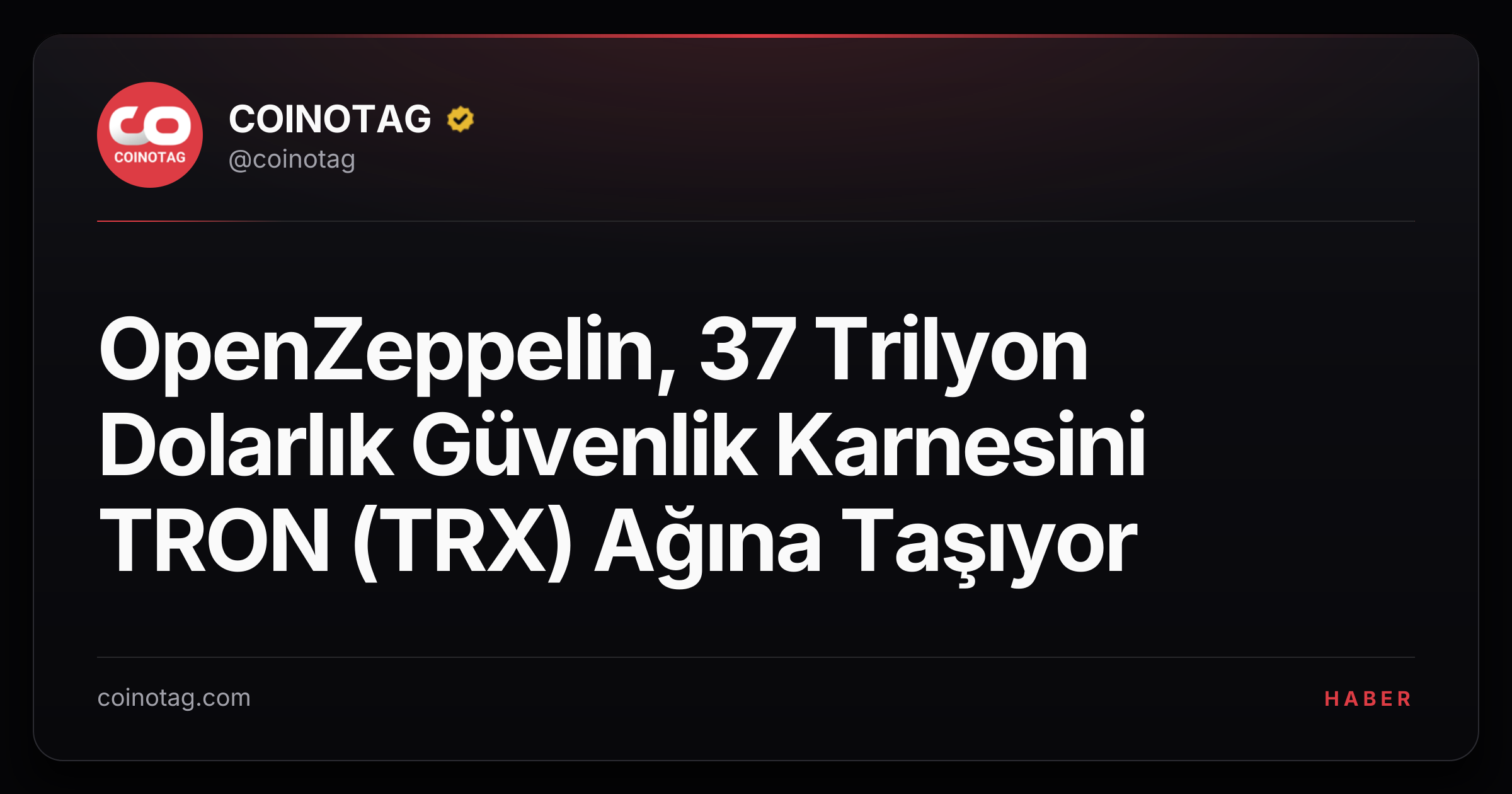 OpenZeppelin, 37 Trilyon Dolarlık Güvenlik Karnesini TRON (TRX) Ağına Taşıyor