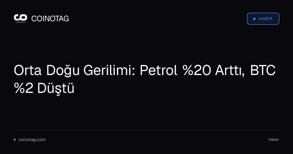 Orta Doğu Gerilimi: Petrol %20 Arttı, BTC %2 Düştü