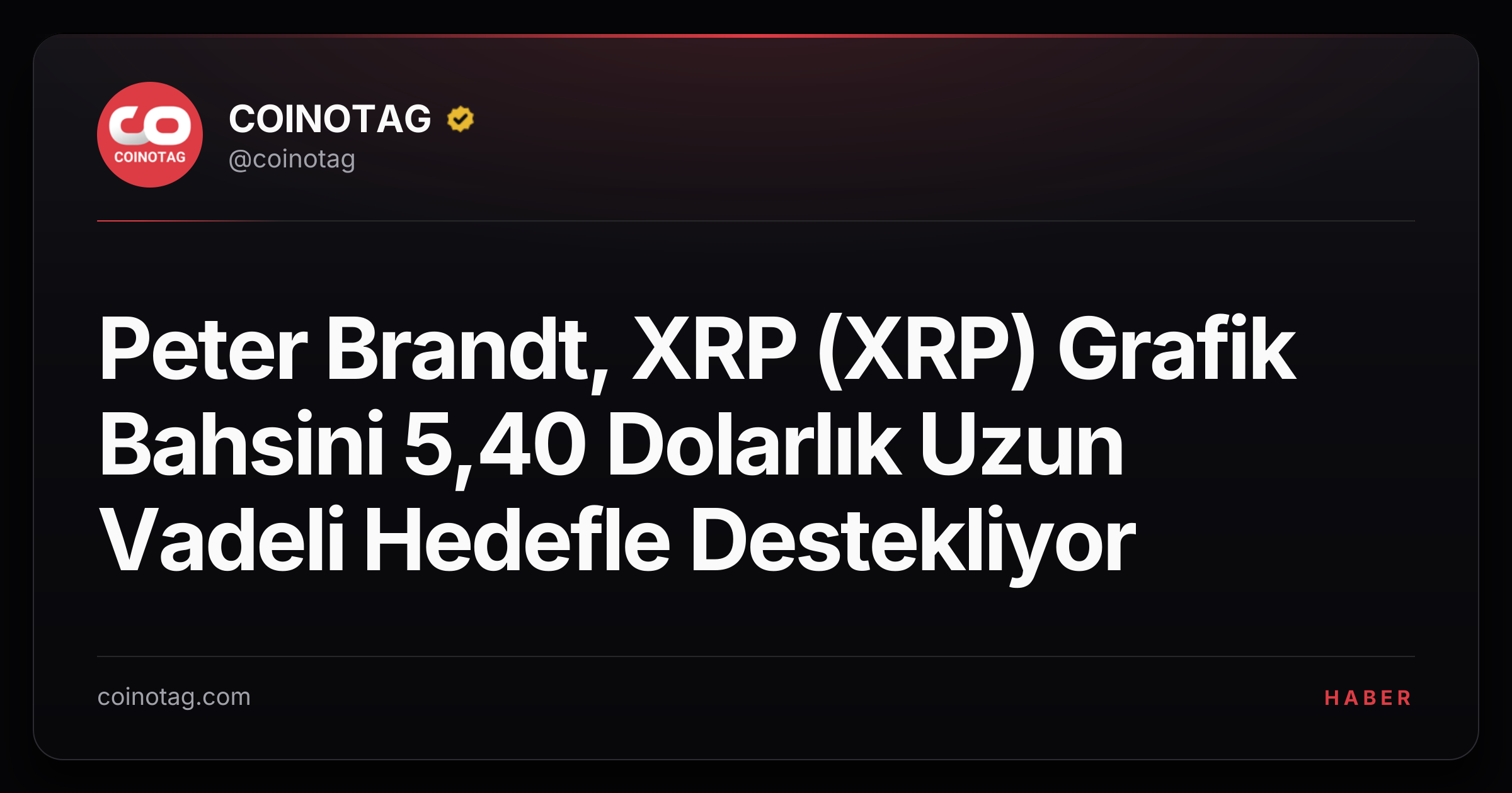 Peter Brandt, XRP (XRP) Grafik Bahsini 5,40 Dolarlık Uzun Vadeli Hedefle Destekliyor