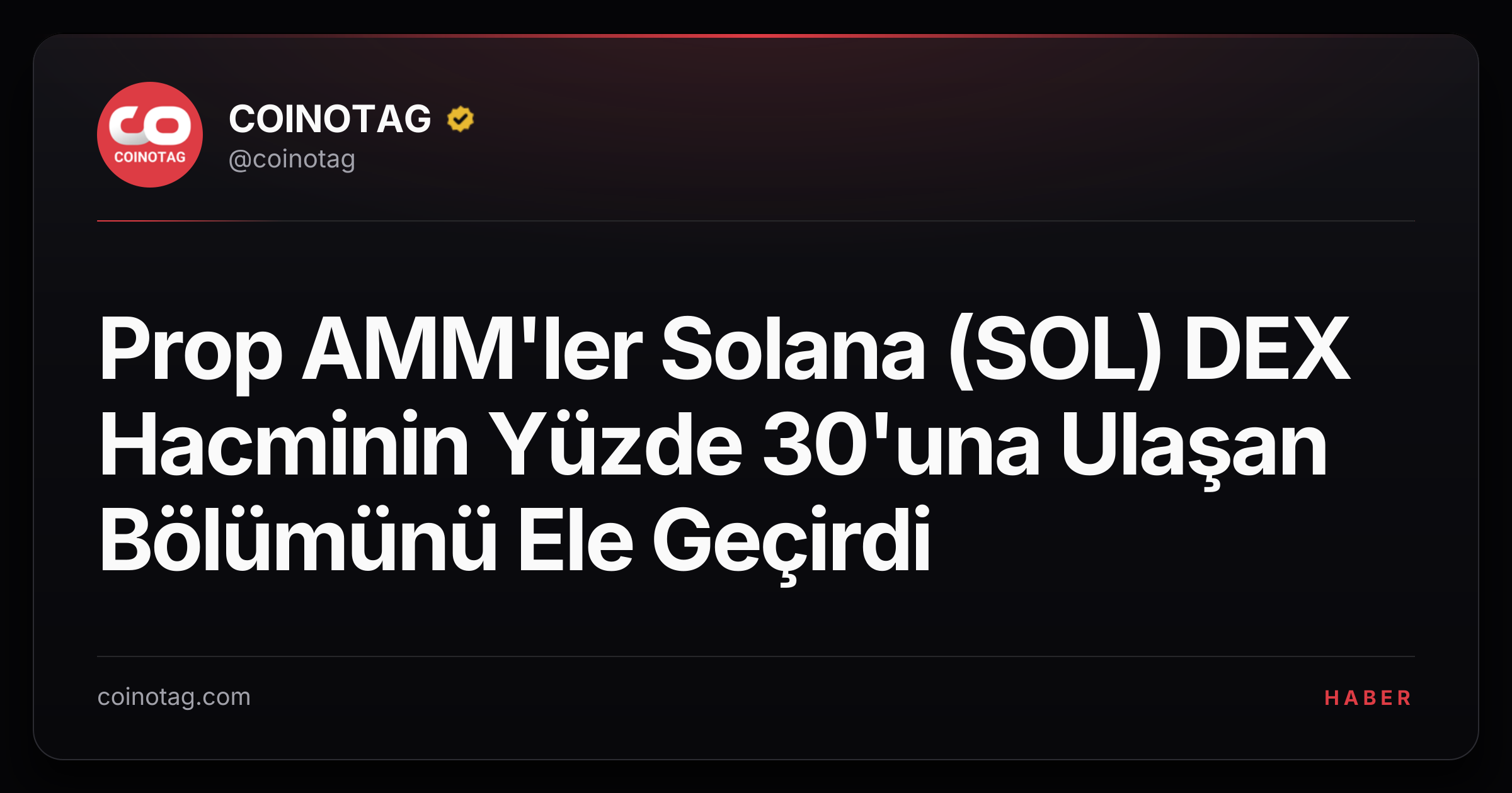 Prop AMM'ler Solana (SOL) DEX Hacminin Yüzde 30'una Ulaşan Bölümünü Ele Geçirdi