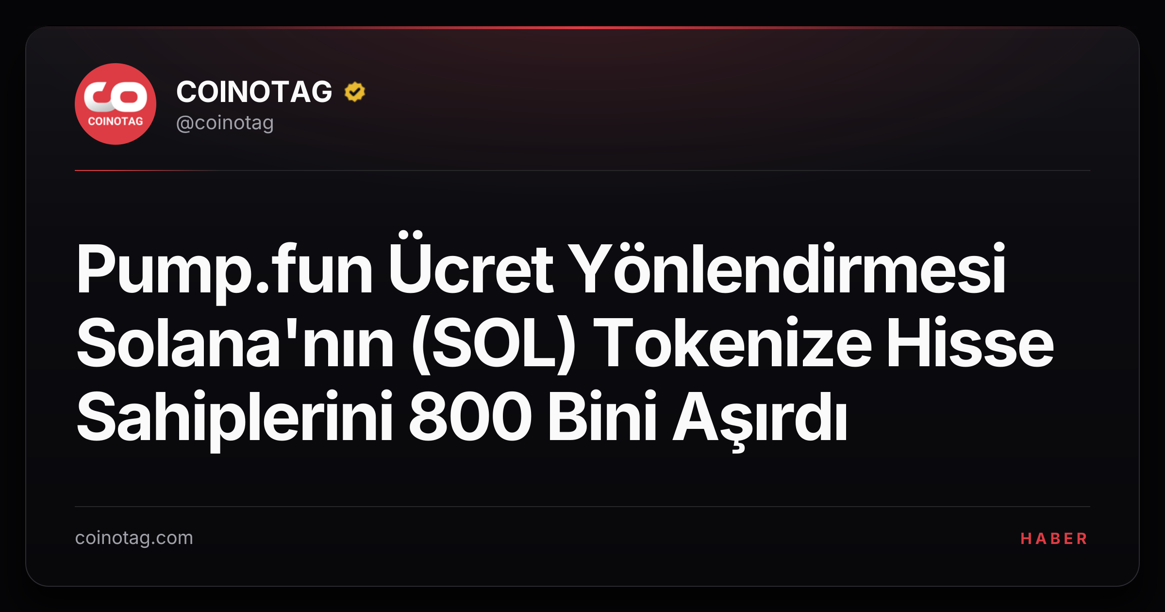 Pump.fun Ücret Yönlendirmesi Solana'nın (SOL) Tokenize Hisse Sahiplerini 800 Bini Aşırdı
