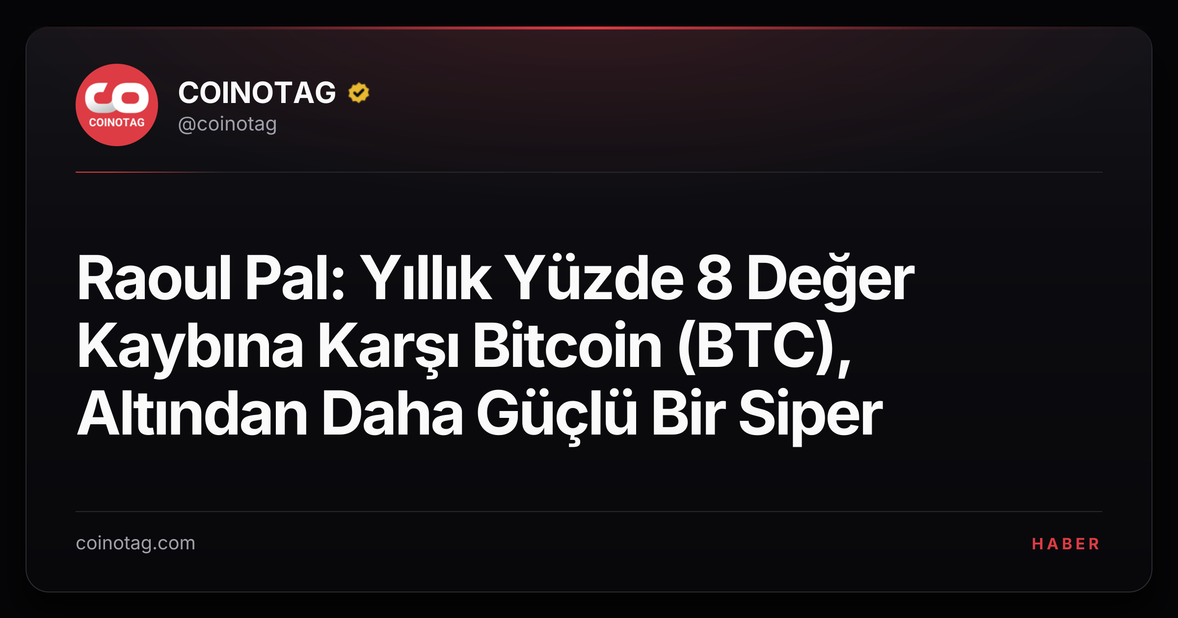 Raoul Pal: Yıllık Yüzde 8 Değer Kaybına Karşı Bitcoin (BTC), Altından Daha Güçlü Bir Siper