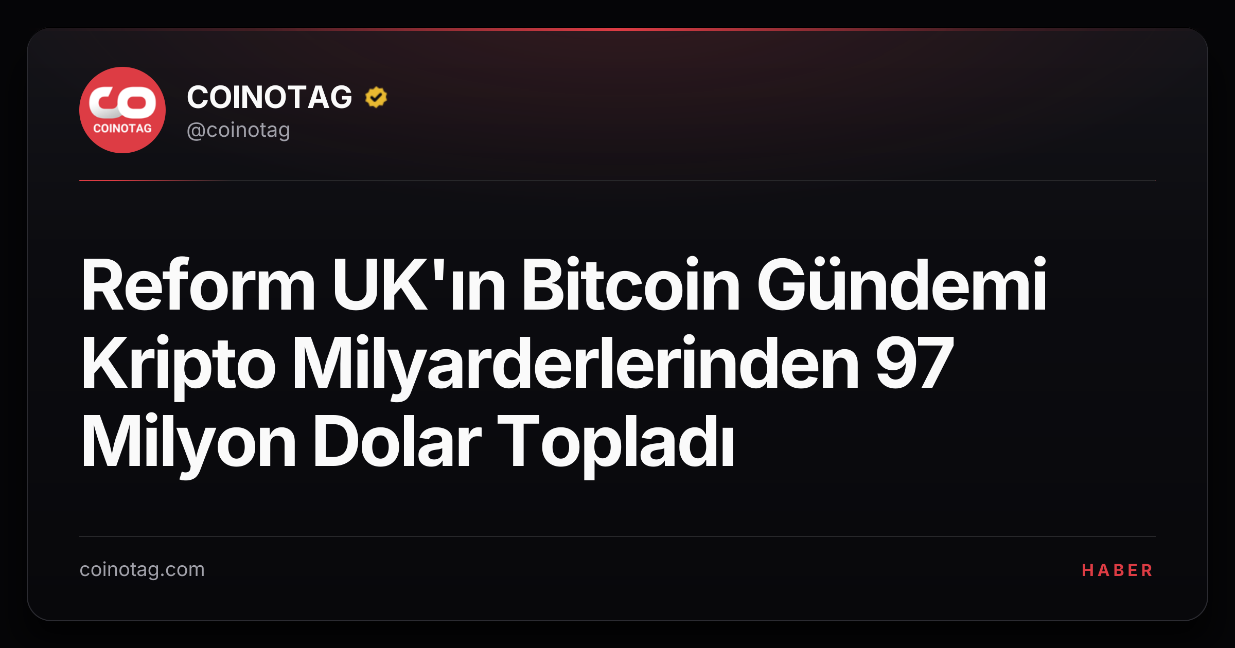 Reform UK'ın Bitcoin Gündemi Kripto Milyarderlerinden 97 Milyon Dolar Topladı