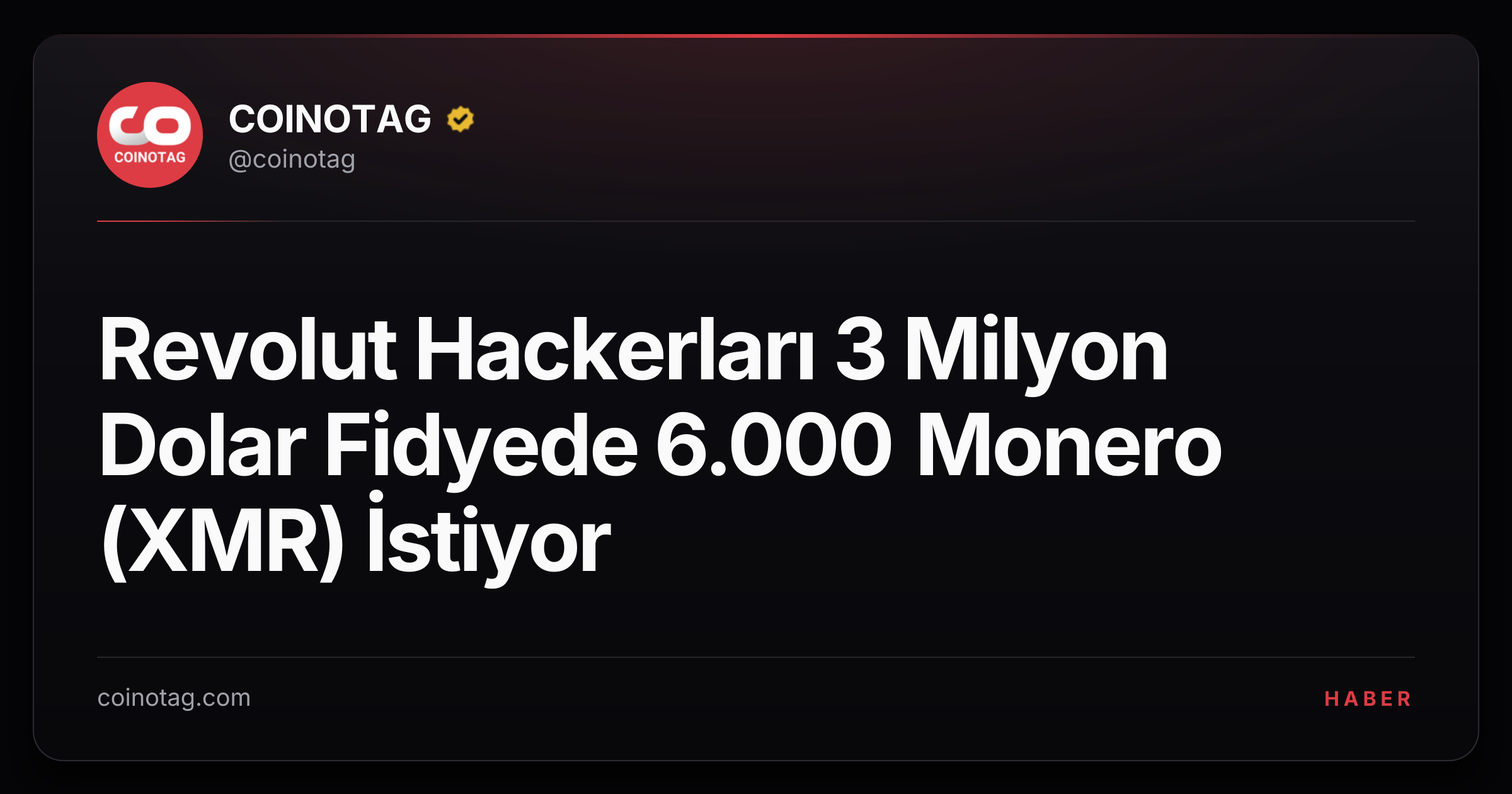 Revolut Hackerları 3 Milyon Dolar Fidyede 6.000 Monero (XMR) İstiyor