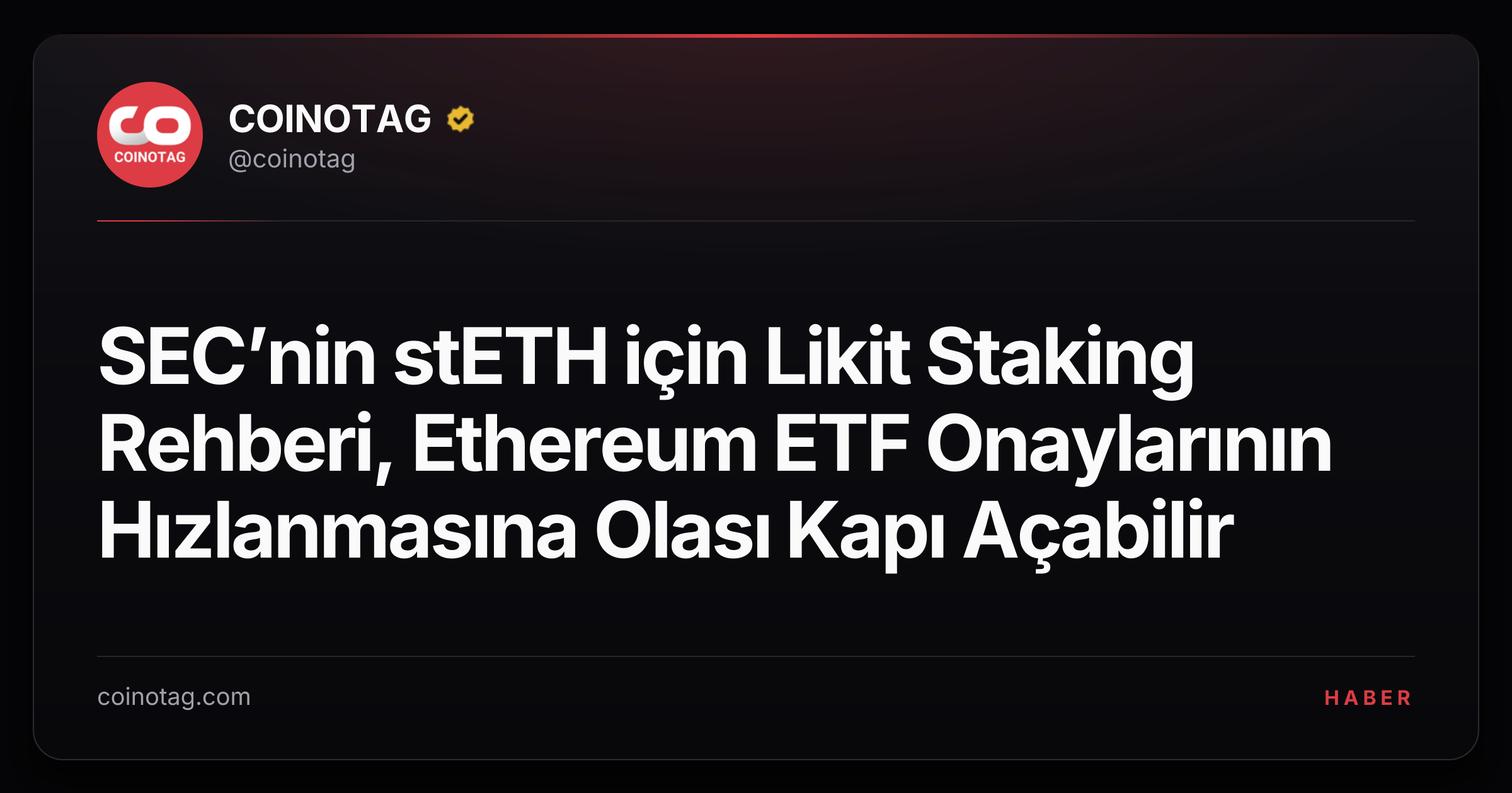 SEC’nin stETH için Likit Staking Rehberi, Ethereum ETF Onaylarının Hızlanmasına Olası Kapı Açabilir