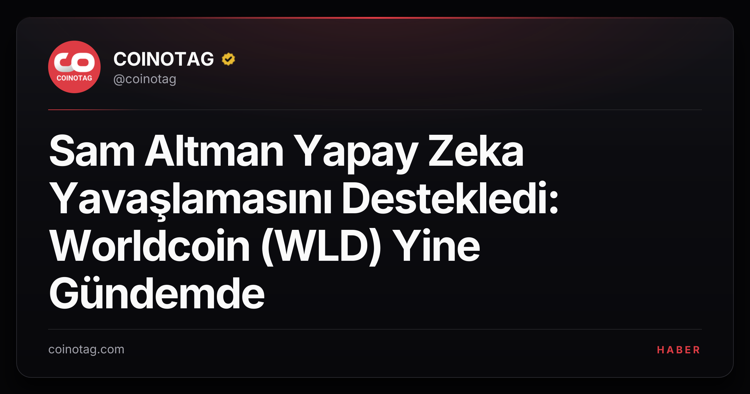 Sam Altman Yapay Zeka Yavaşlamasını Destekledi: Worldcoin (WLD) Yine Gündemde