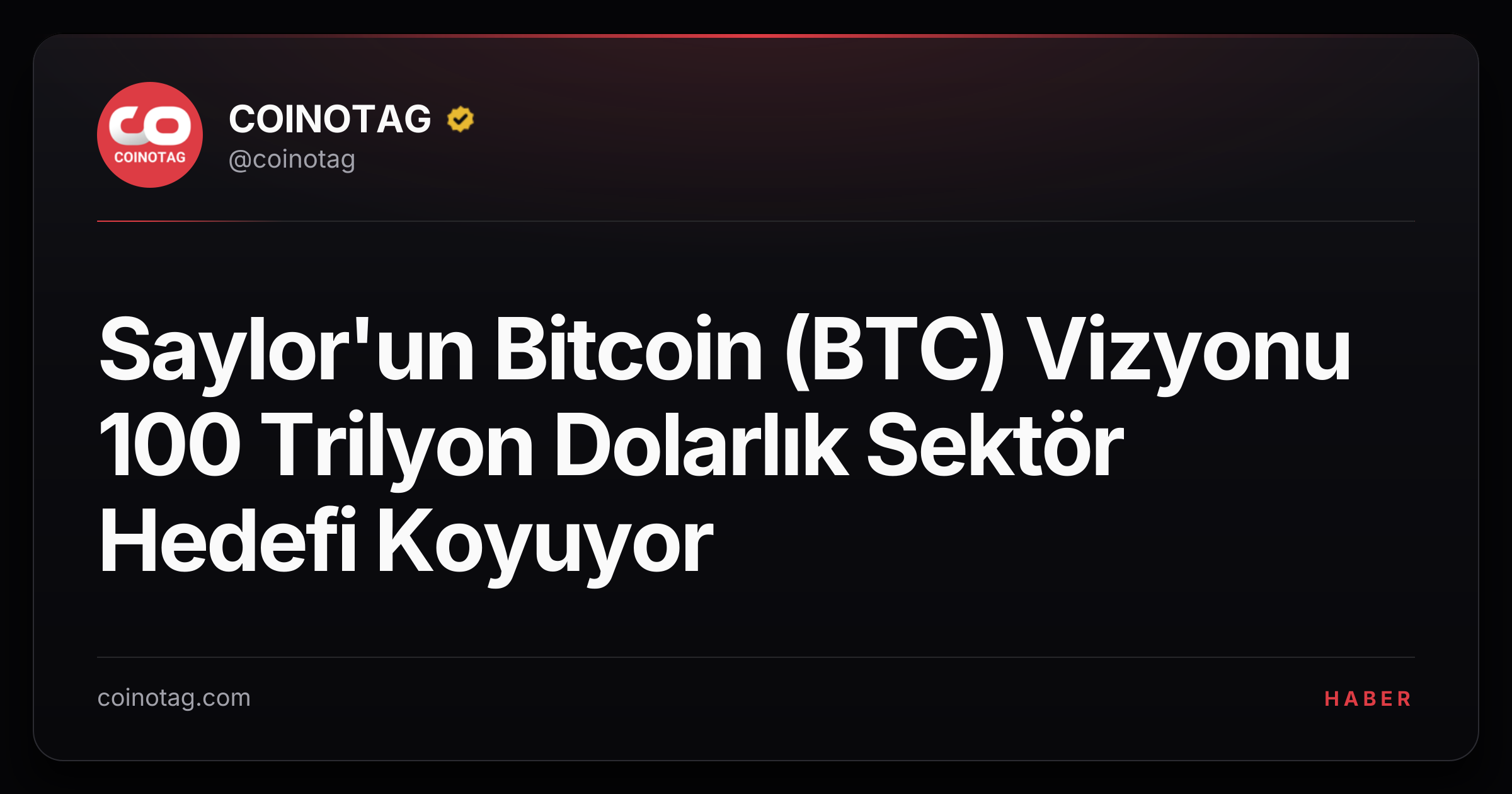 Saylor'un Bitcoin (BTC) Vizyonu 100 Trilyon Dolarlık Sektör Hedefi Koyuyor