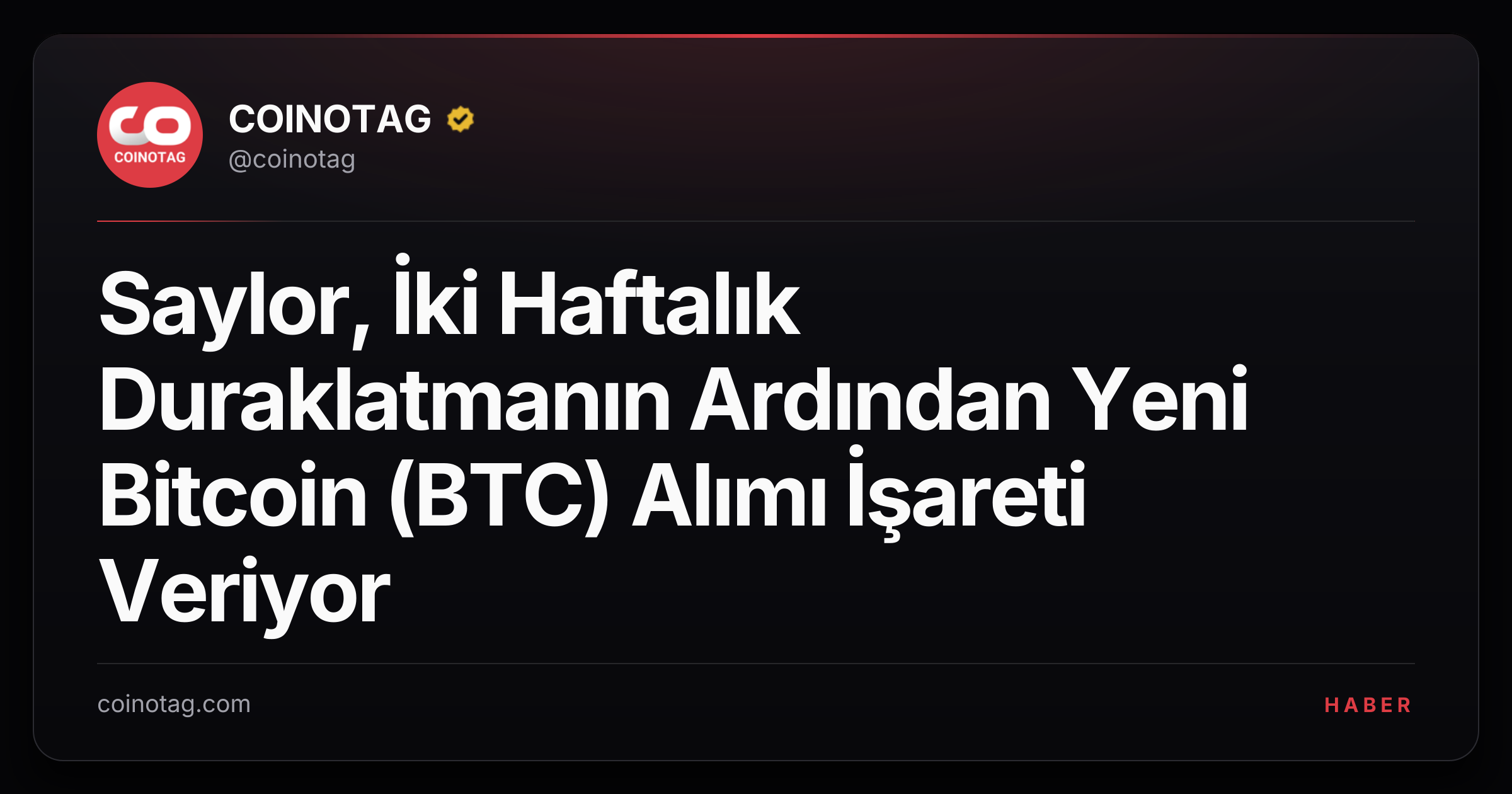 Saylor, İki Haftalık Duraklatmanın Ardından Yeni Bitcoin (BTC) Alımı İşareti Veriyor