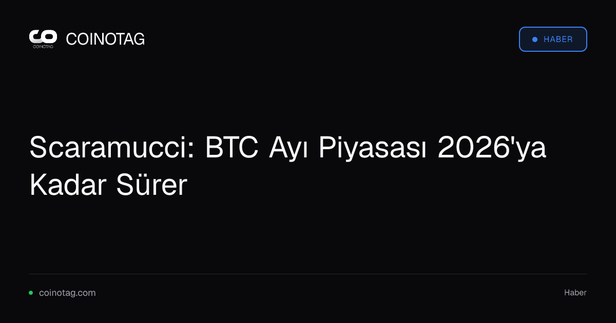 Scaramucci: BTC Ayı Piyasası 2026'ya Kadar Sürer