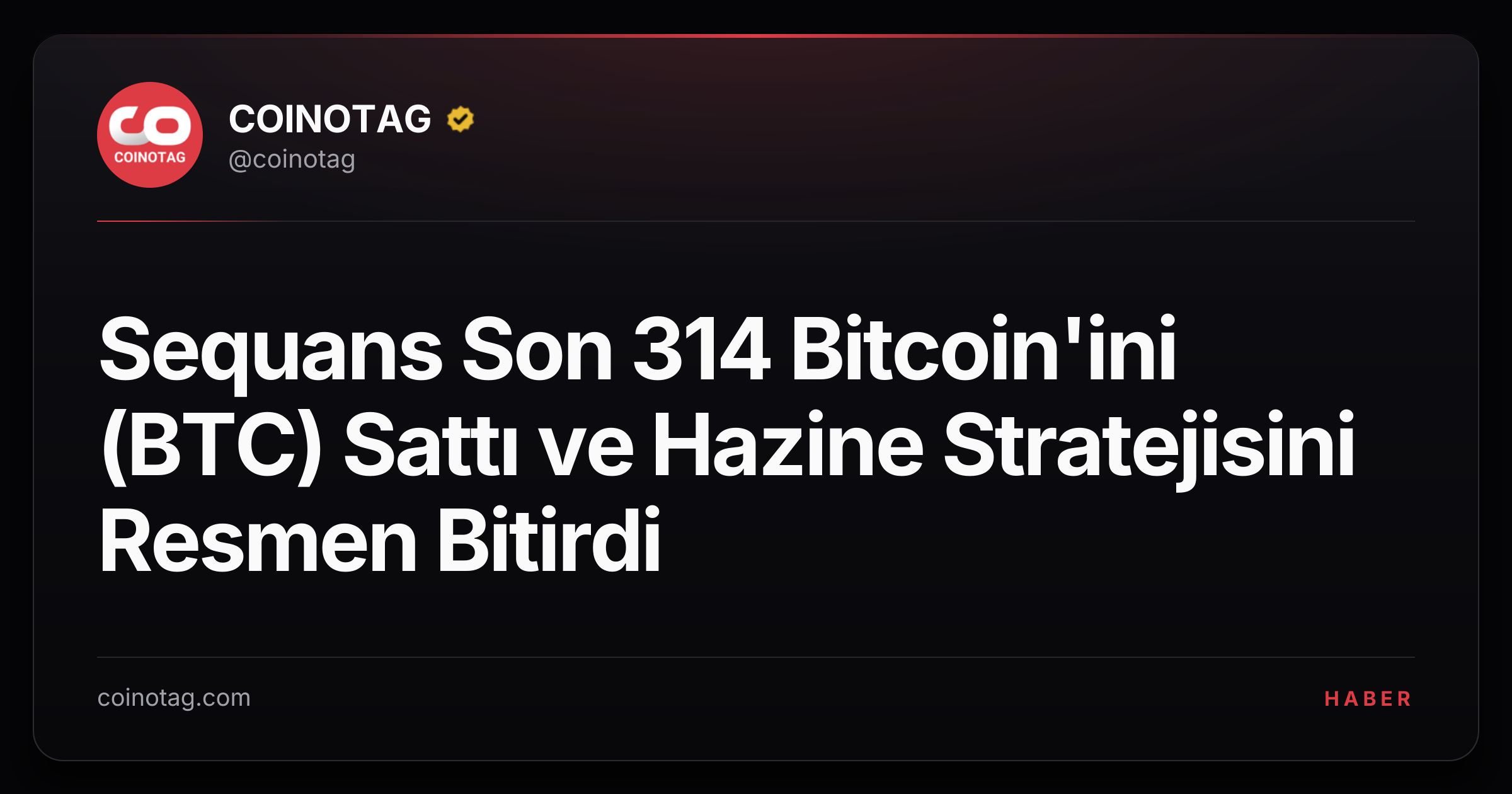 Sequans Son 314 Bitcoin'ini (BTC) Sattı ve Hazine Stratejisini Resmen Bitirdi