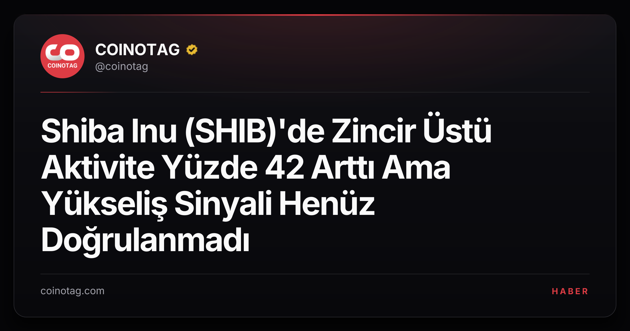 Shiba Inu (SHIB)'de Zincir Üstü Aktivite Yüzde 42 Arttı Ama Yükseliş Sinyali Henüz Doğrulanmadı