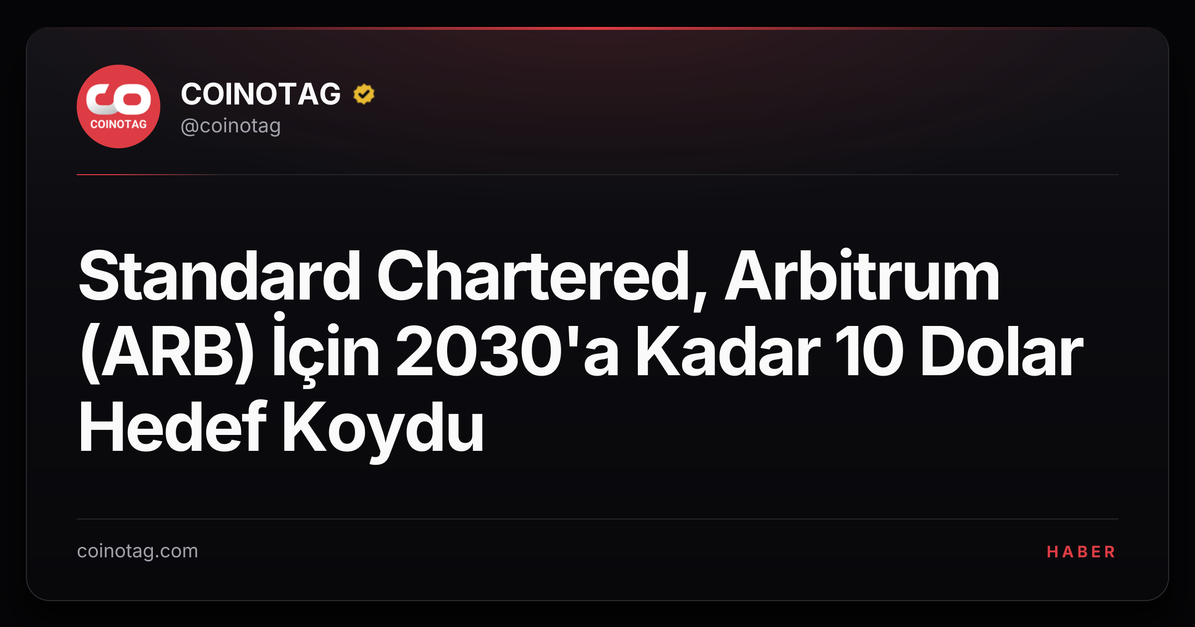 Standard Chartered, Arbitrum (ARB) İçin 2030'a Kadar 10 Dolar Hedef Koydu