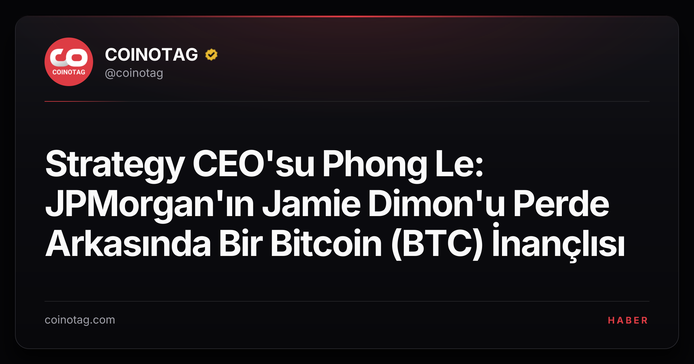 Strategy CEO'su Phong Le: JPMorgan'ın Jamie Dimon'u Perde Arkasında Bir Bitcoin (BTC) İnançlısı