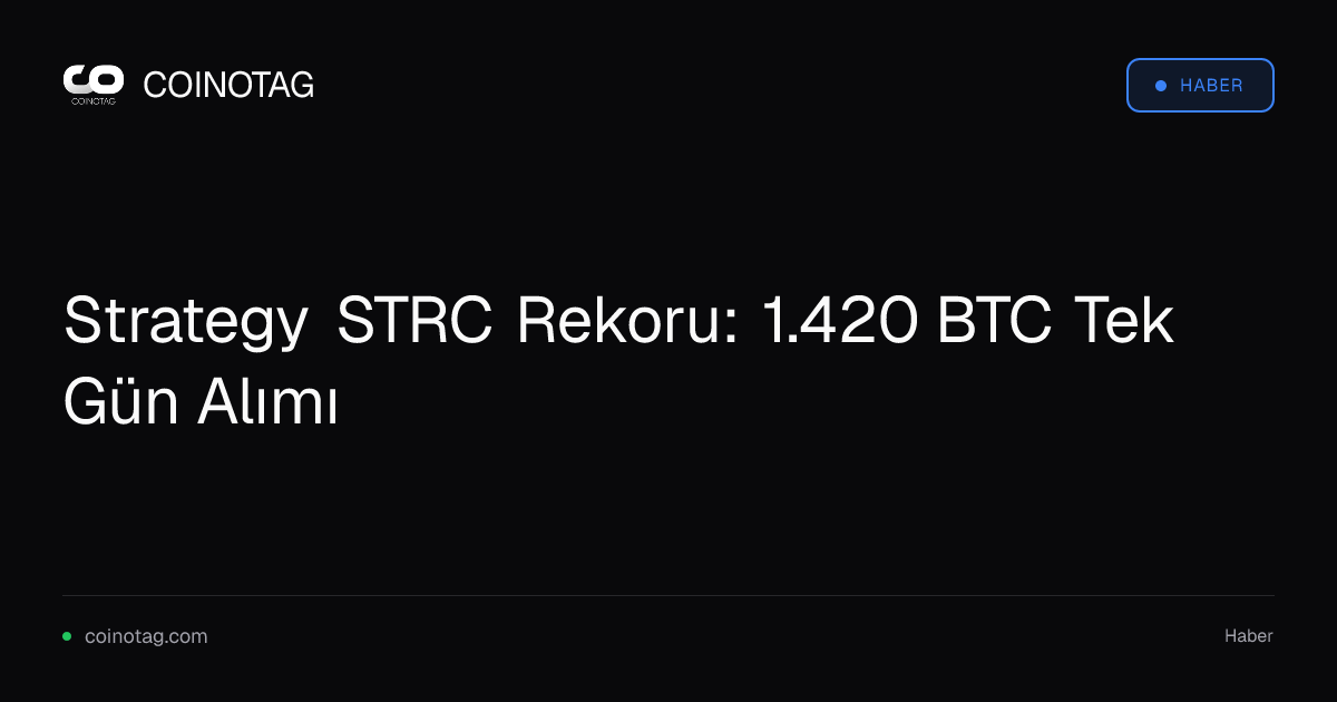 Strategy STRC Rekoru: 1.420 BTC Tek Gün Alımı