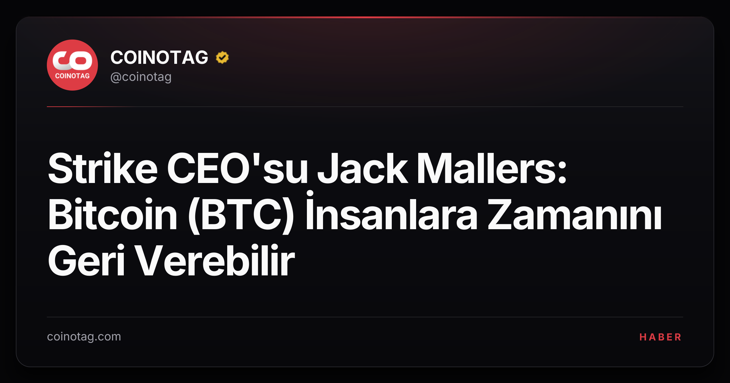 Strike CEO'su Jack Mallers: Bitcoin (BTC) İnsanlara Zamanını Geri Verebilir