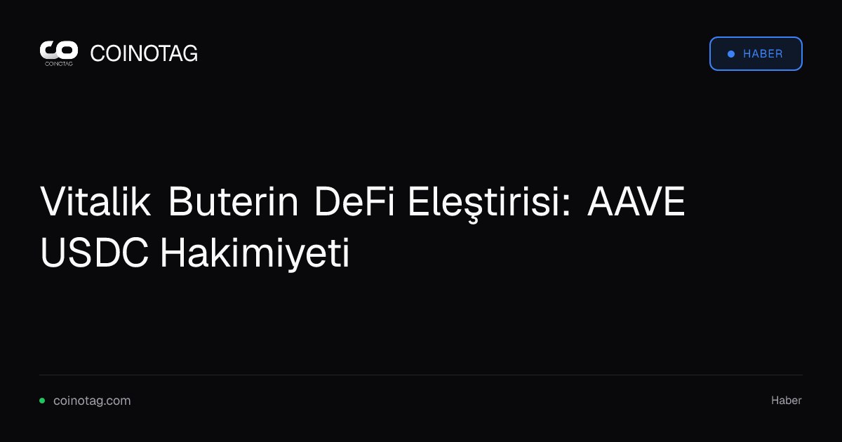 Vitalik Buterin DeFi Eleştirisi: AAVE USDC Hakimiyeti