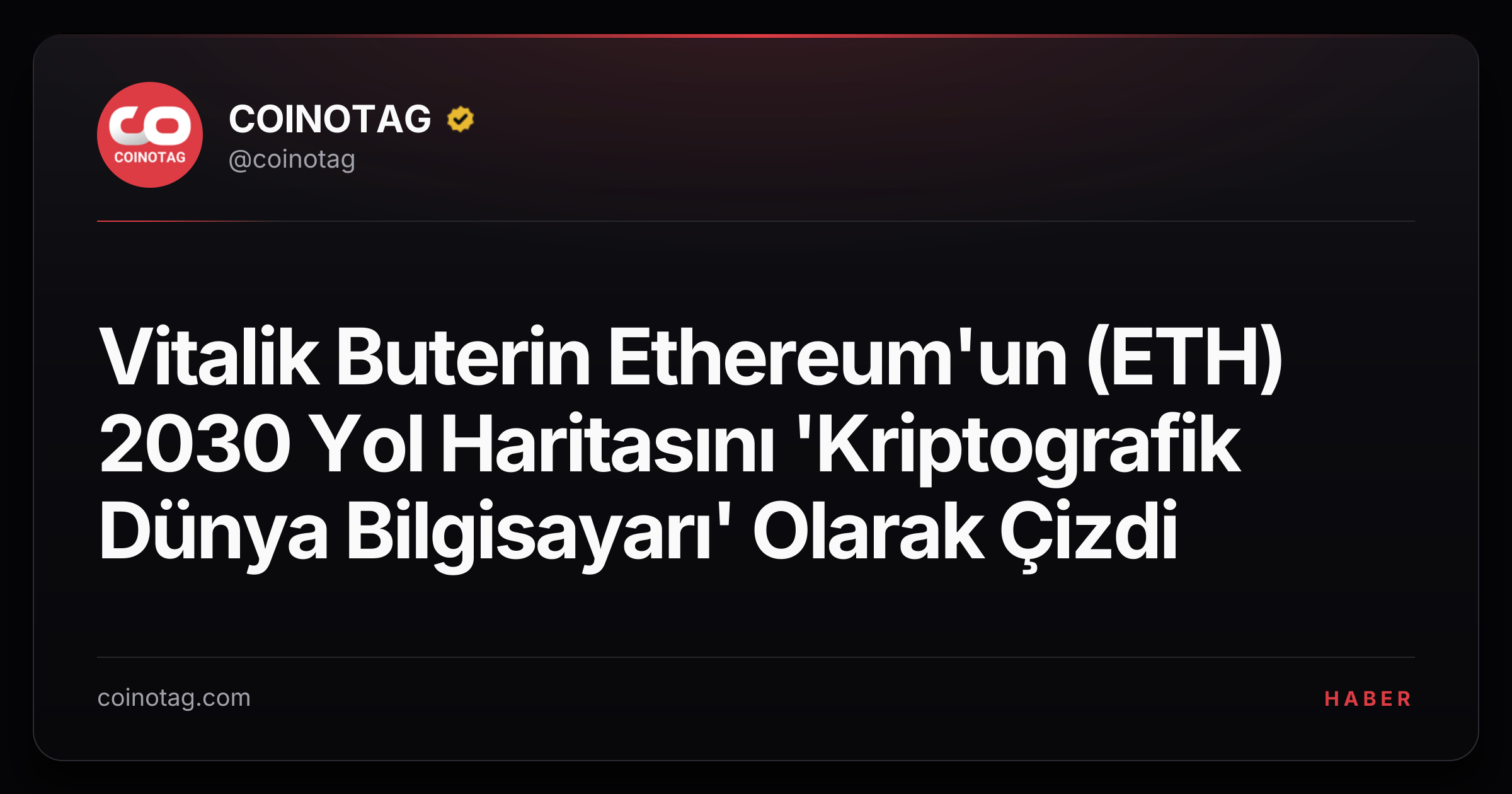 Vitalik Buterin Ethereum'un (ETH) 2030 Yol Haritasını 'Kriptografik Dünya Bilgisayarı' Olarak Çizdi