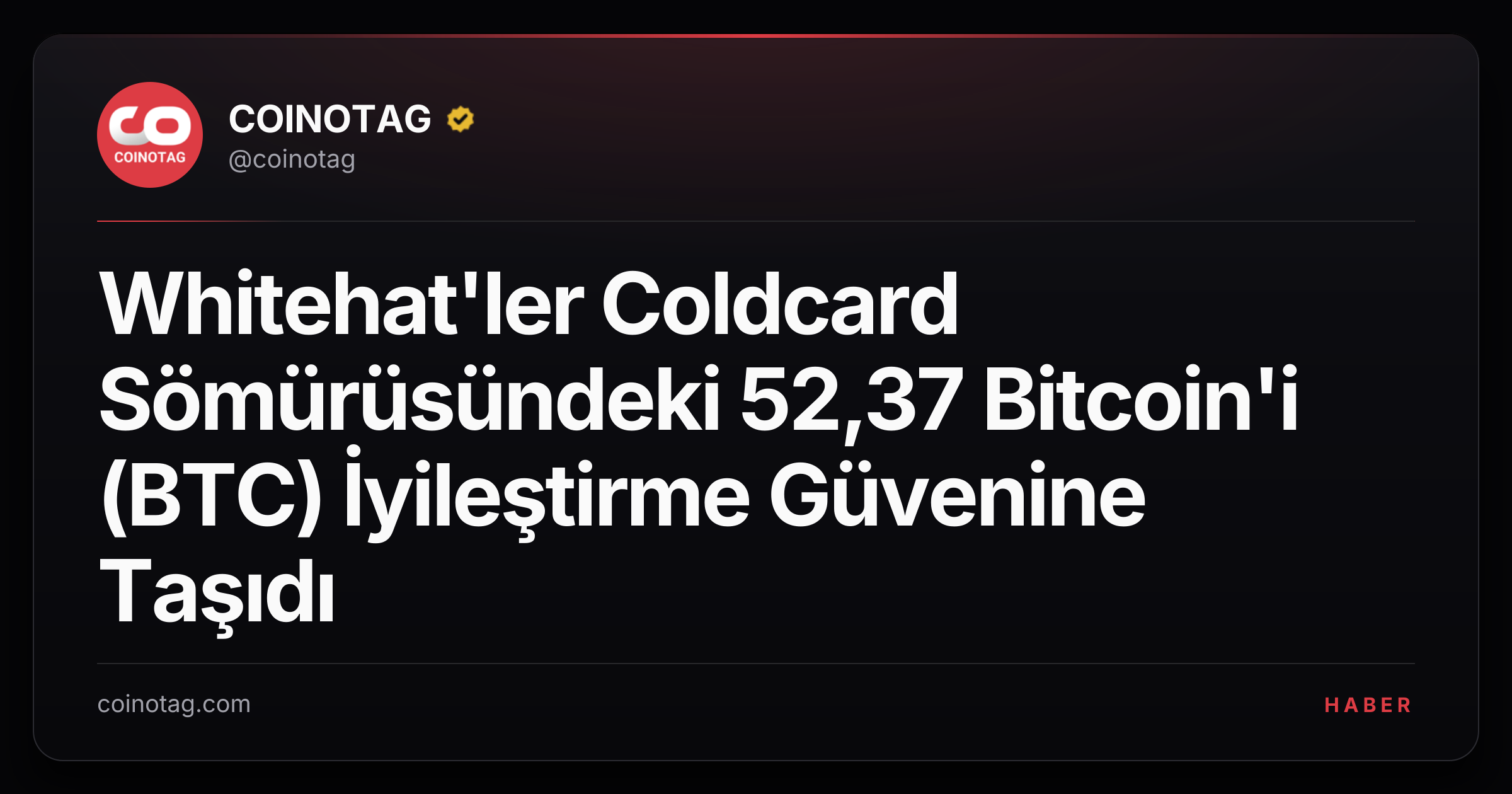 Whitehat'ler Coldcard Sömürüsündeki 52,37 Bitcoin'i (BTC) İyileştirme Güvenine Taşıdı