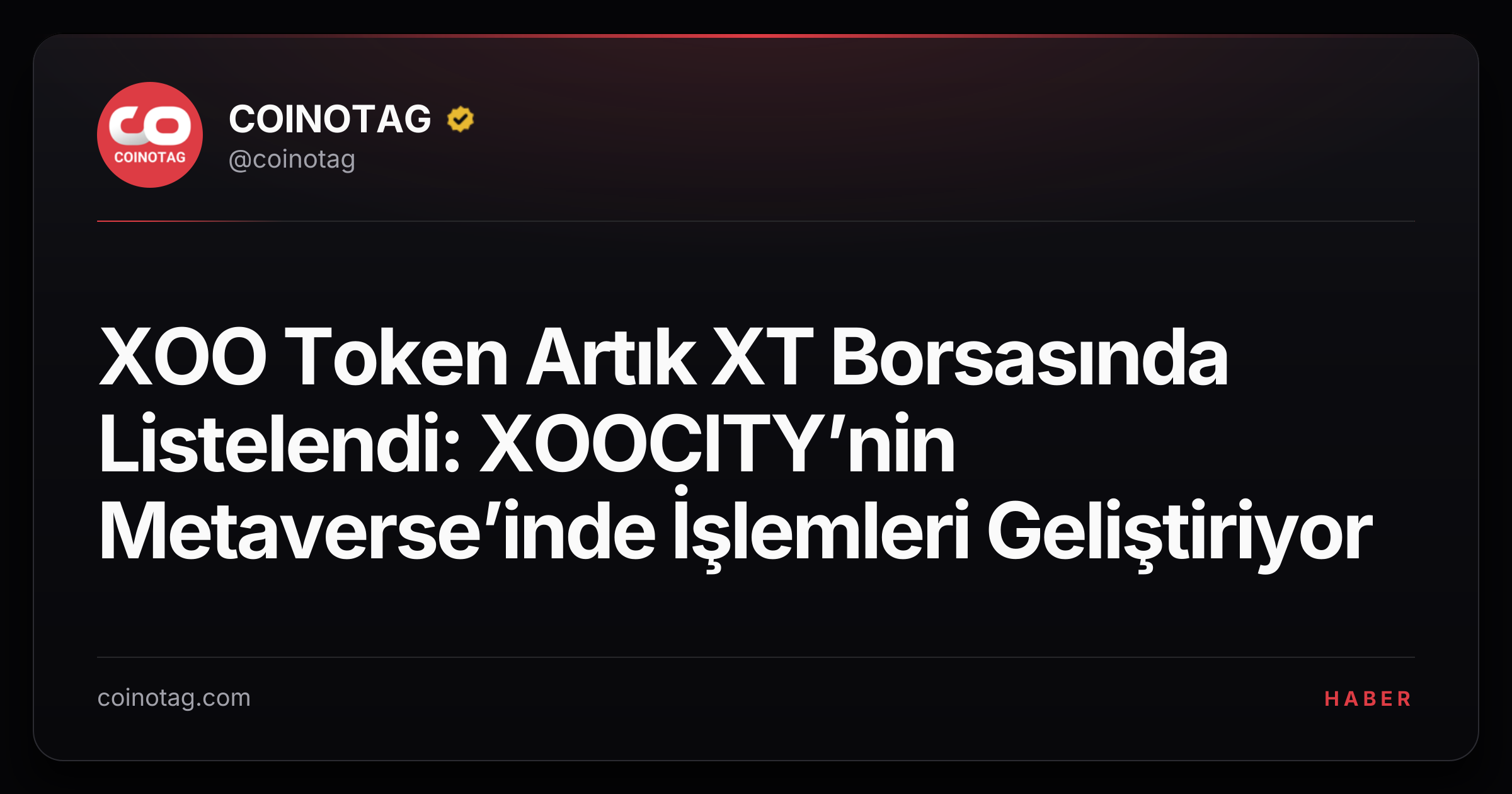 XOO Token Artık XT Borsasında Listelendi: XOOCITY’nin Metaverse’inde İşlemleri Geliştiriyor