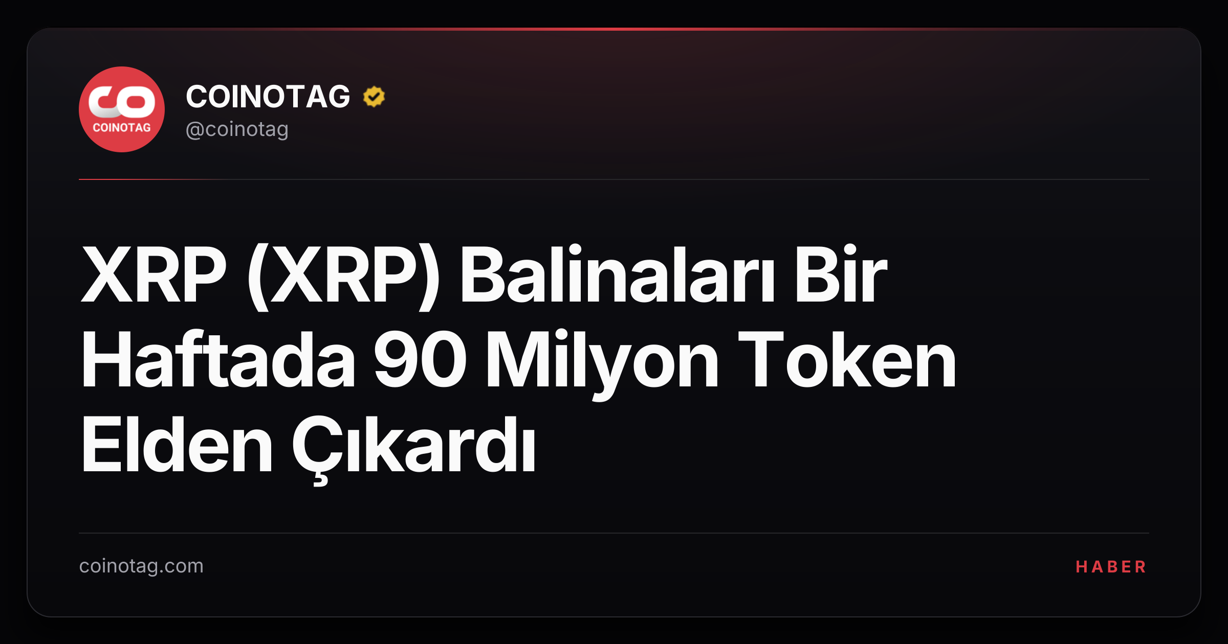 XRP (XRP) Balinaları Bir Haftada 90 Milyon Token Elden Çıkardı