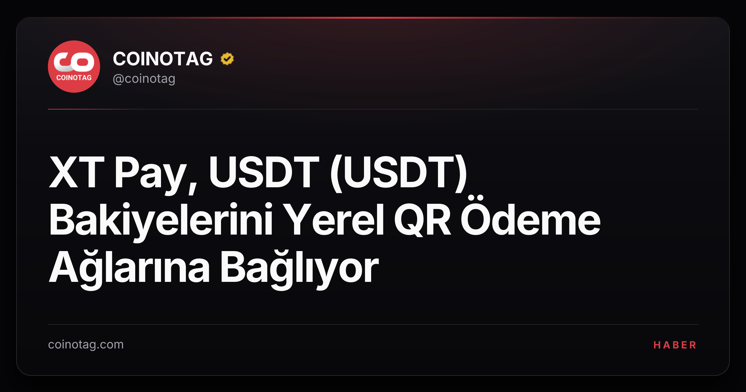 XT Pay, USDT (USDT) Bakiyelerini Yerel QR Ödeme Ağlarına Bağlıyor