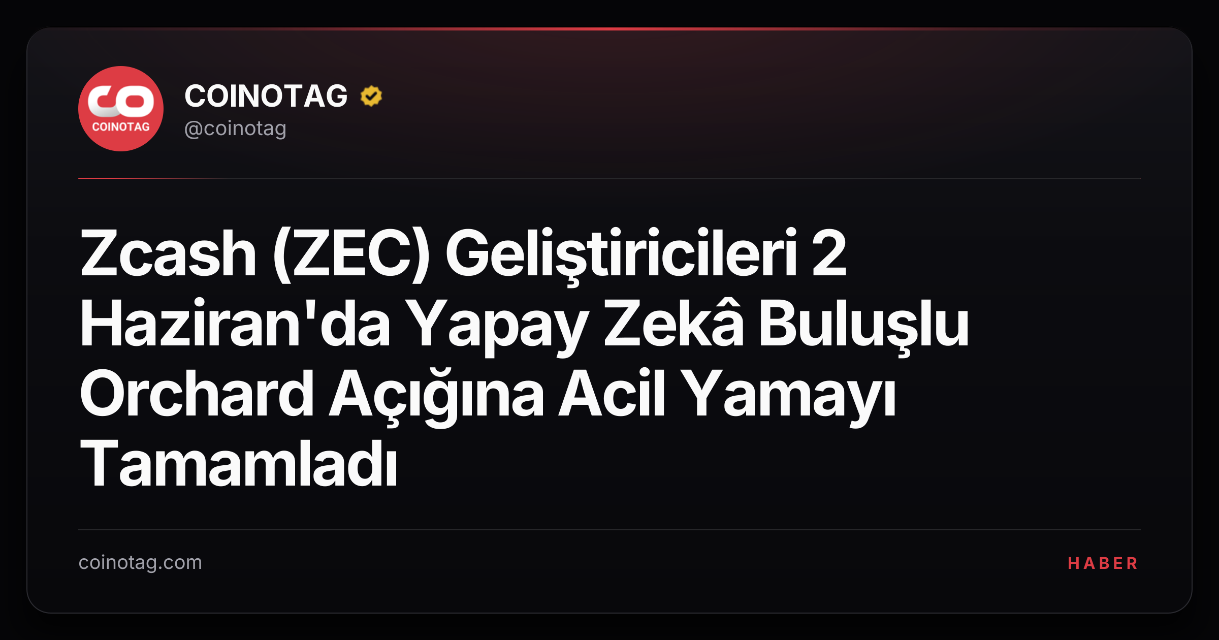Zcash (ZEC) Geliştiricileri 2 Haziran'da Yapay Zekâ Buluşlu Orchard Açığına Acil Yamayı Tamamladı