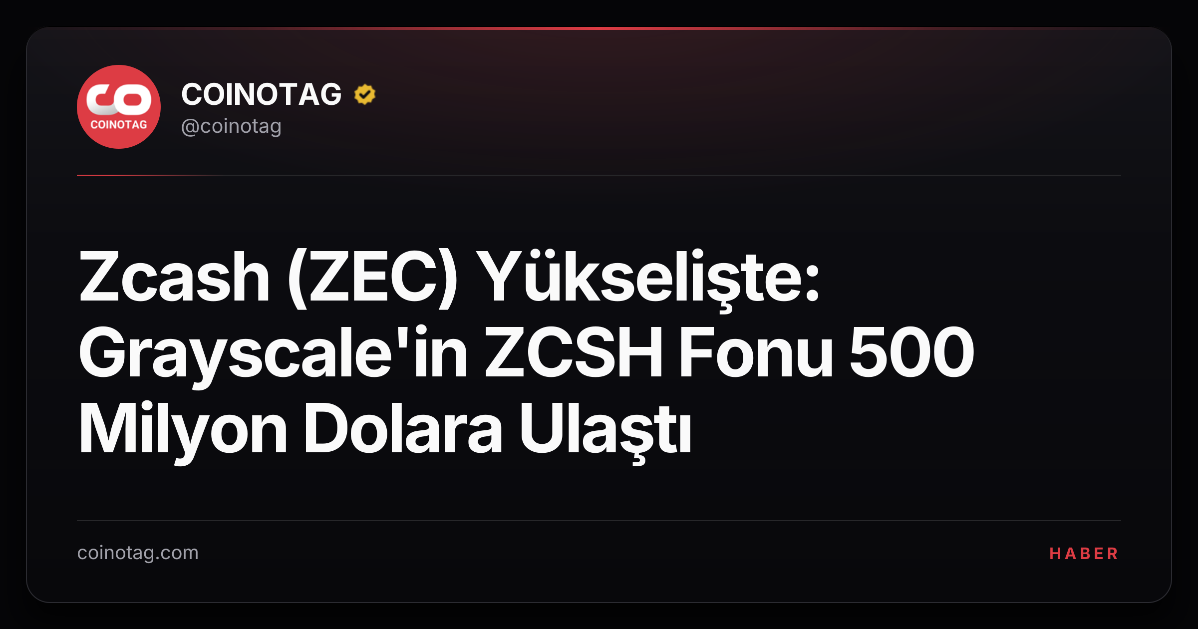 Zcash (ZEC) Yükselişte: Grayscale'in ZCSH Fonu 500 Milyon Dolara Ulaştı