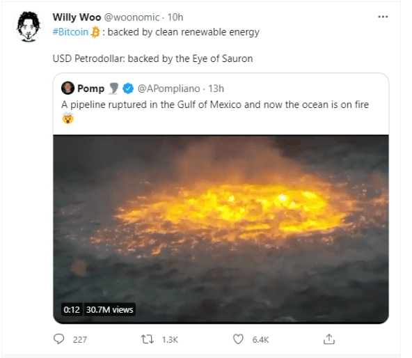 Popüler Analist Willy Woo'nun Twitter Paylaşımı