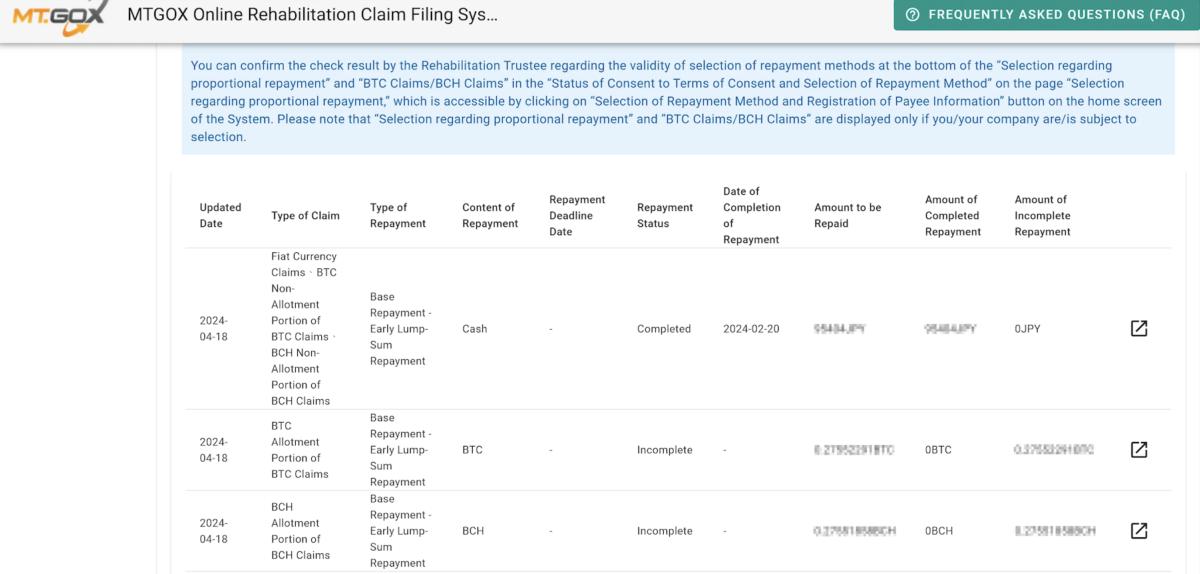 Mtgox Repayments 2024